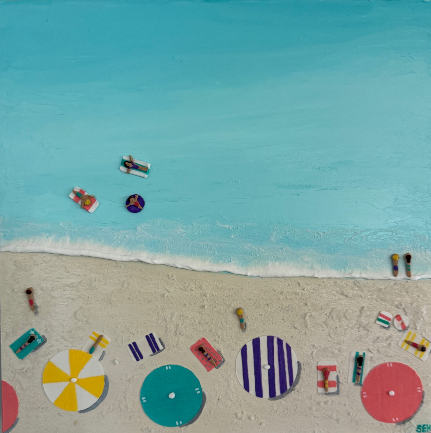 Sea, Sand & Smiles I - Available @ Ria Leigh Gallery